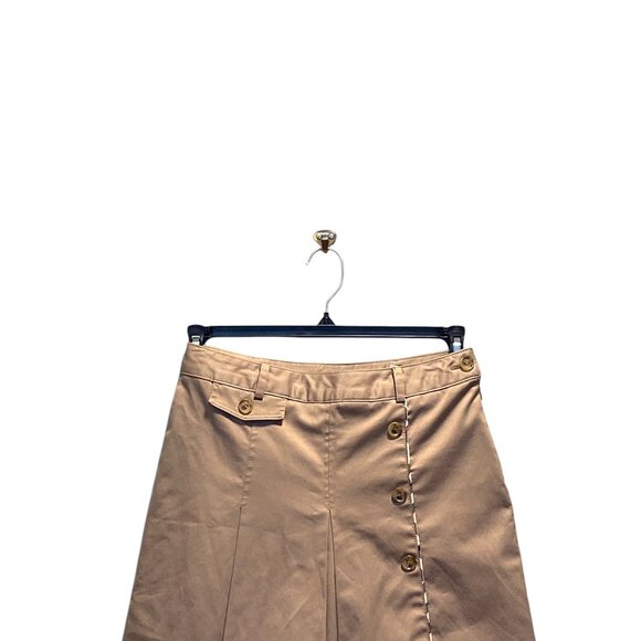 Khaki Pleated Skorts Beige Size S Vintage - Picture 5 of 13